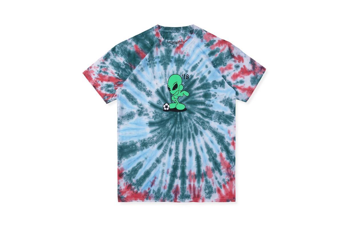 Extraterrestrial Touchdown: The Alien Football Tie-Dye Tee Has Landed